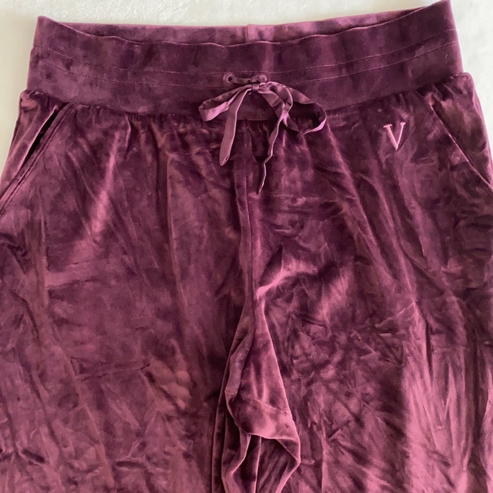 {VS} Victoria's Secret | Velour High Waist Joggers African Violet Purple (XL) - Picture 7 of 16